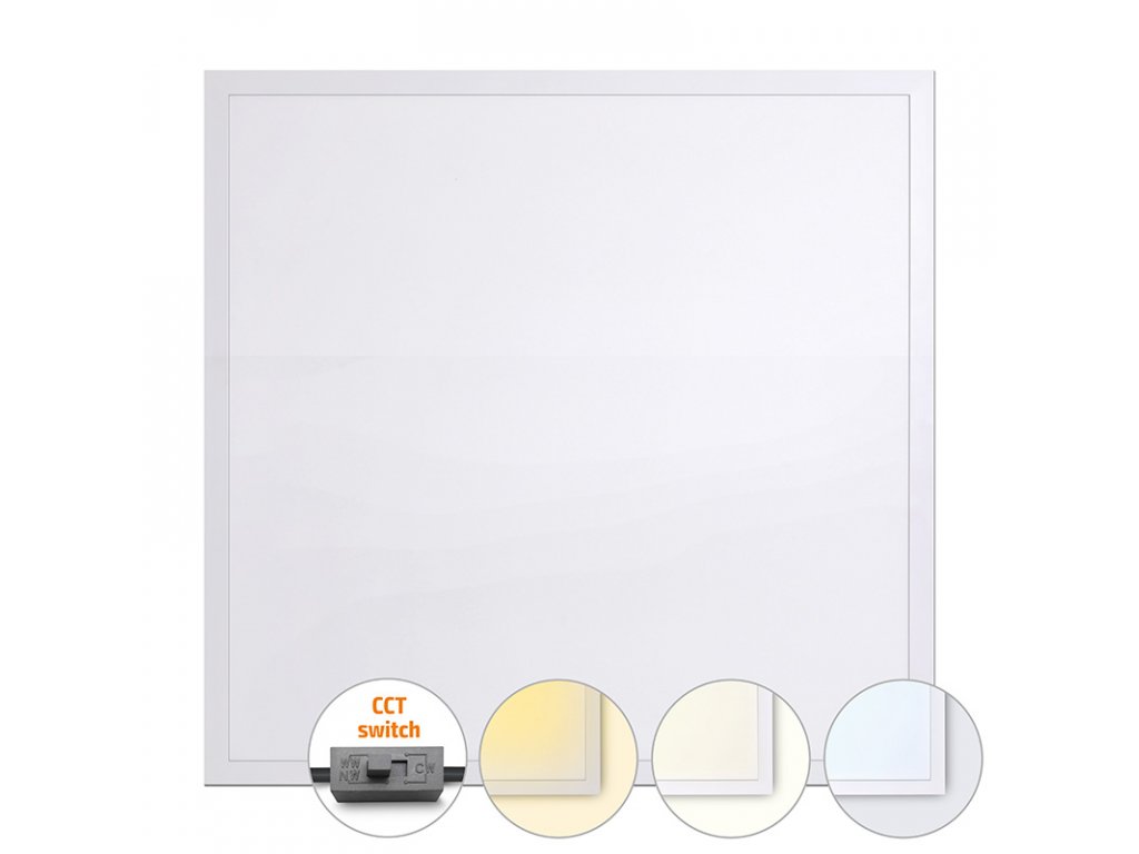 Solight LED svetelný panel Backlit, 36W, 3960lm, 3000/4000/5000K, Lifud, 60x60cm, 3 roky záruka, bílá barva