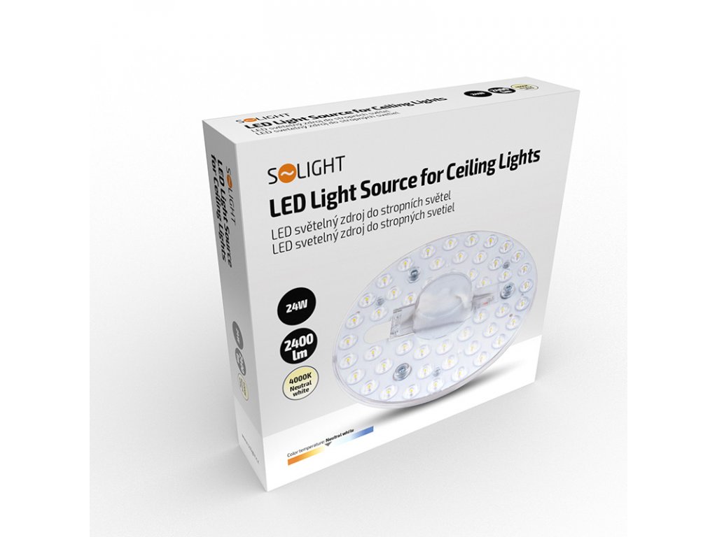 Solight LED svetelný zdroj do stropných svetiel, 24W, 2400lm, 4000K, 167mm