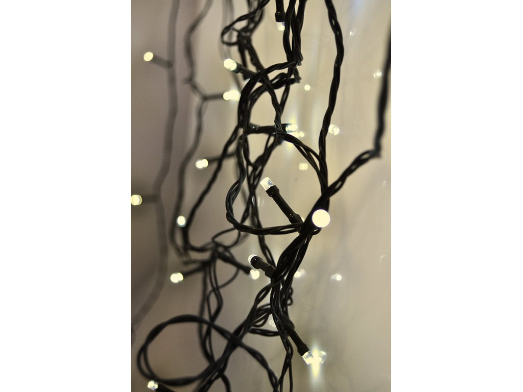 Solight LED vianočná reťaz, 3m, 20xLED, 3x AA, teplé biele svetlo, zelený kábel