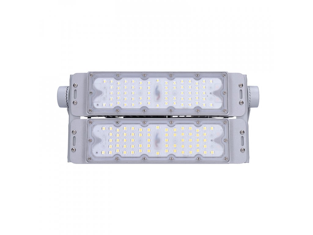 Solight LED vonkajší reflektor Pro + 2, 100W, 15000lm, 4000K, IP65, sivá