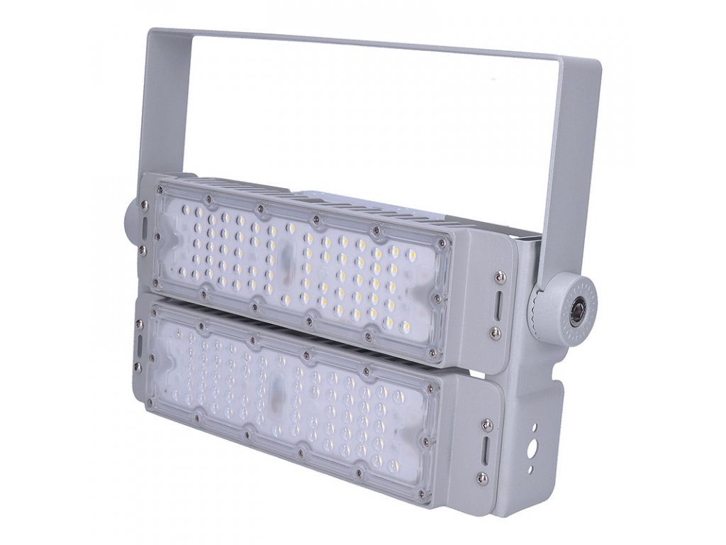 Solight LED vonkajší reflektor Pro + 2, 100W, 15000lm, 4000K, IP65, sivá