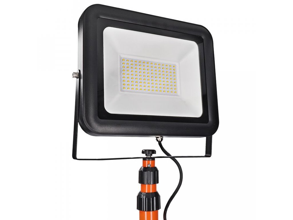 Solight LED vonkajší reflektor PRO s vysokým stojanom, 100W, 9200lm, kábel so zástrčkou, AC 230V