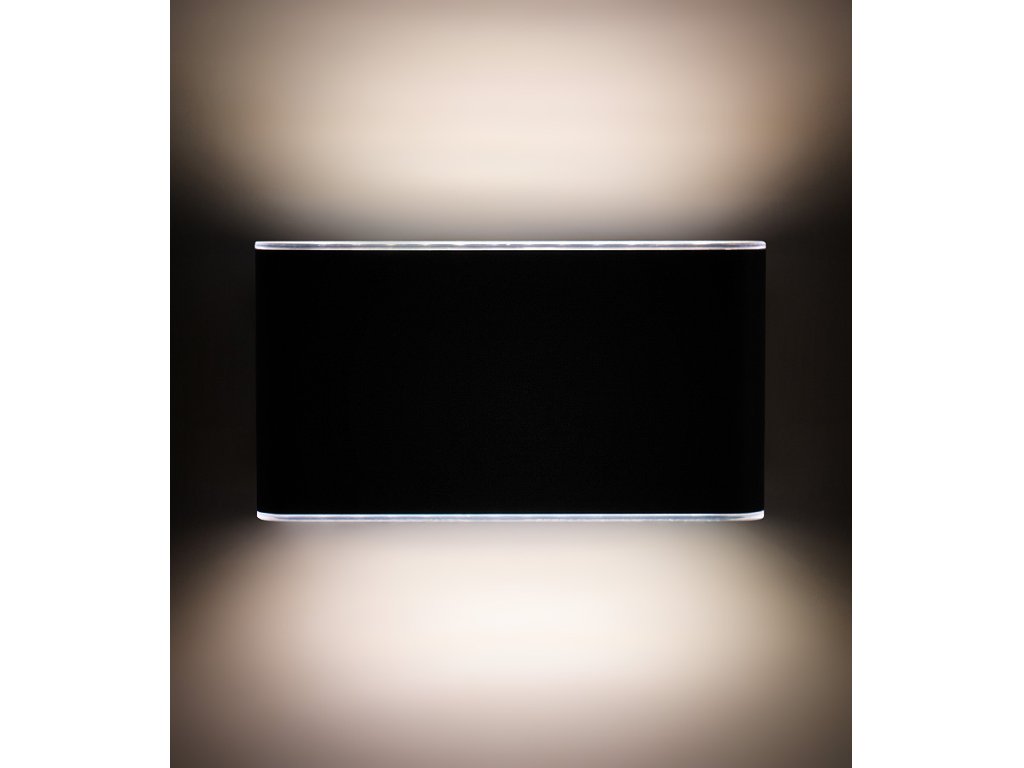 Solight LED vonkajšie nástenné osvetlenie Modena, 12W, 800lm, 3CCT, čierna