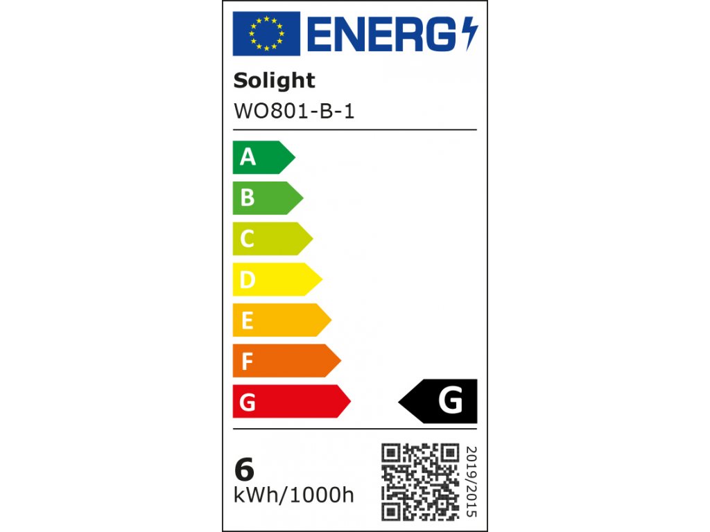 Solight LED vonkajšie nástenné osvetlenie Parma, 6W, 420lm, 3000K, čierna