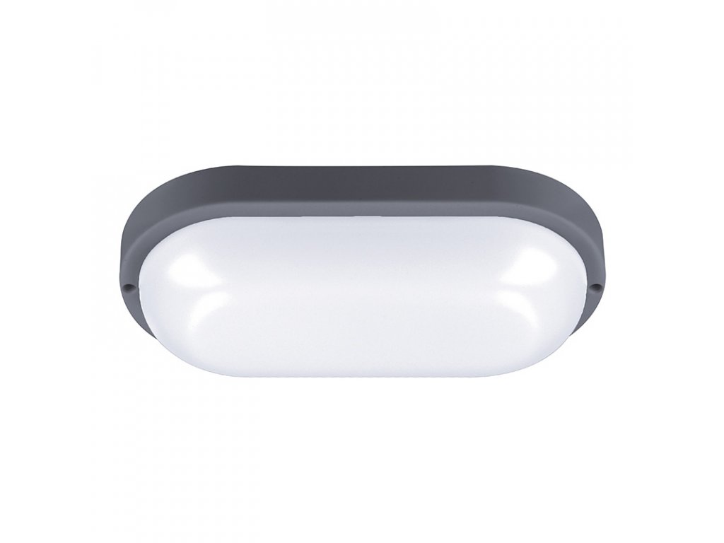 Solight LED vonkajšie osvetlenie oválne, 20W, 1500lm, 4000K, IP54, 26cm, sivá farba