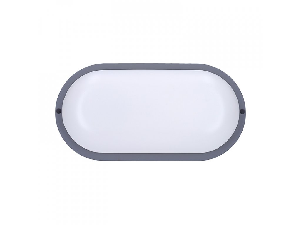 Solight LED vonkajšie osvetlenie oválne, 20W, 1500lm, 4000K, IP54, 26cm, sivá farba