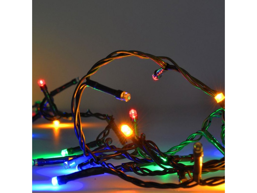 Solight LED WIFI smart vonkajšia vianočná reťaz, 240 LED, 12m, prívod 5m, teplá biela + viacfarebný