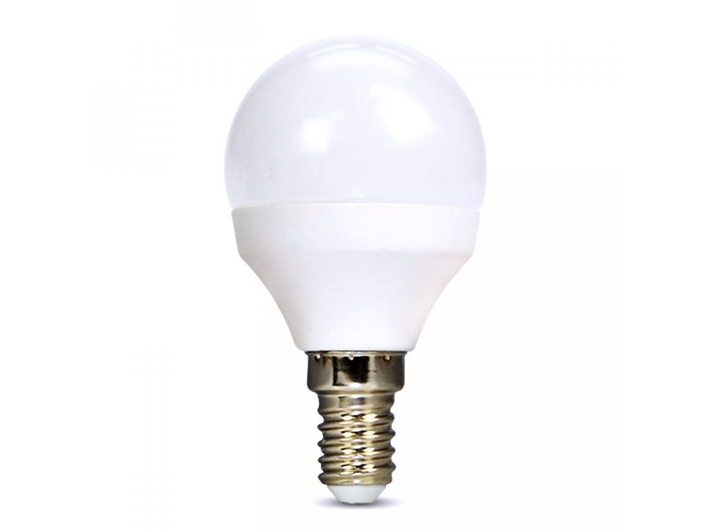 Solight LED žiarovka, miniglobe, 6W, E14, 6000K, 510lm