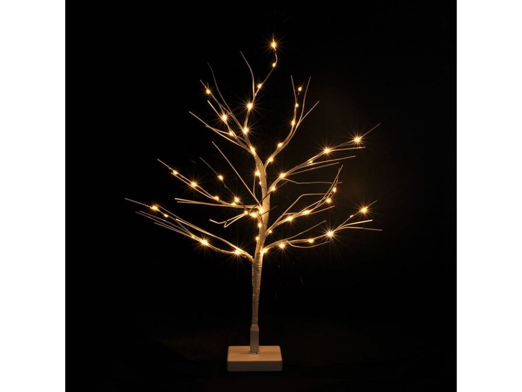 Solight LED zimný stromček, 50x LED, 60cm, 3xAA