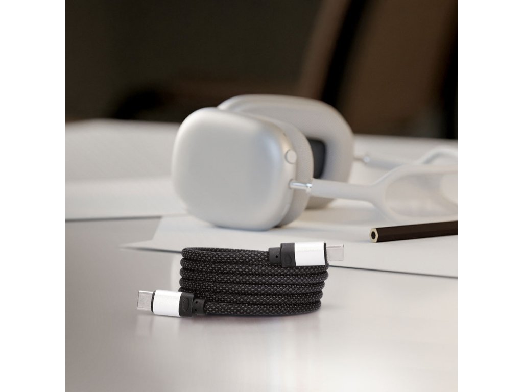 Solight magnetický USB-C 3.1 kábel, USB-C konektor - USB-C konektor, 1m