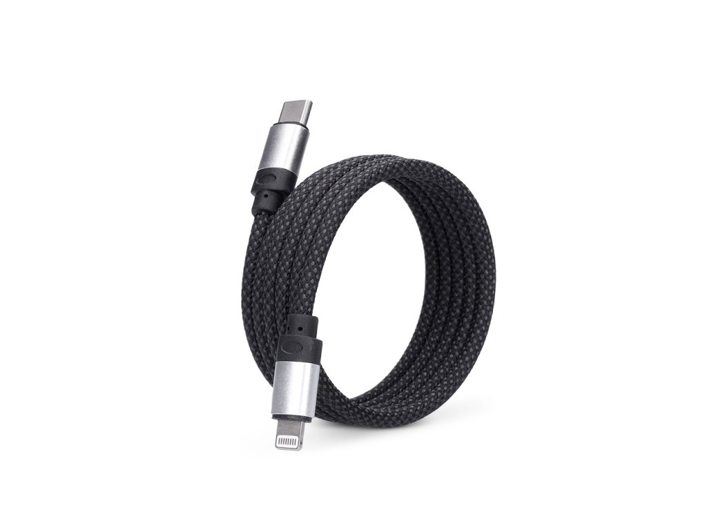 Solight magnetický USB-C/Lightning kábel, USB-C konektor - Lightning konektor, 1m
