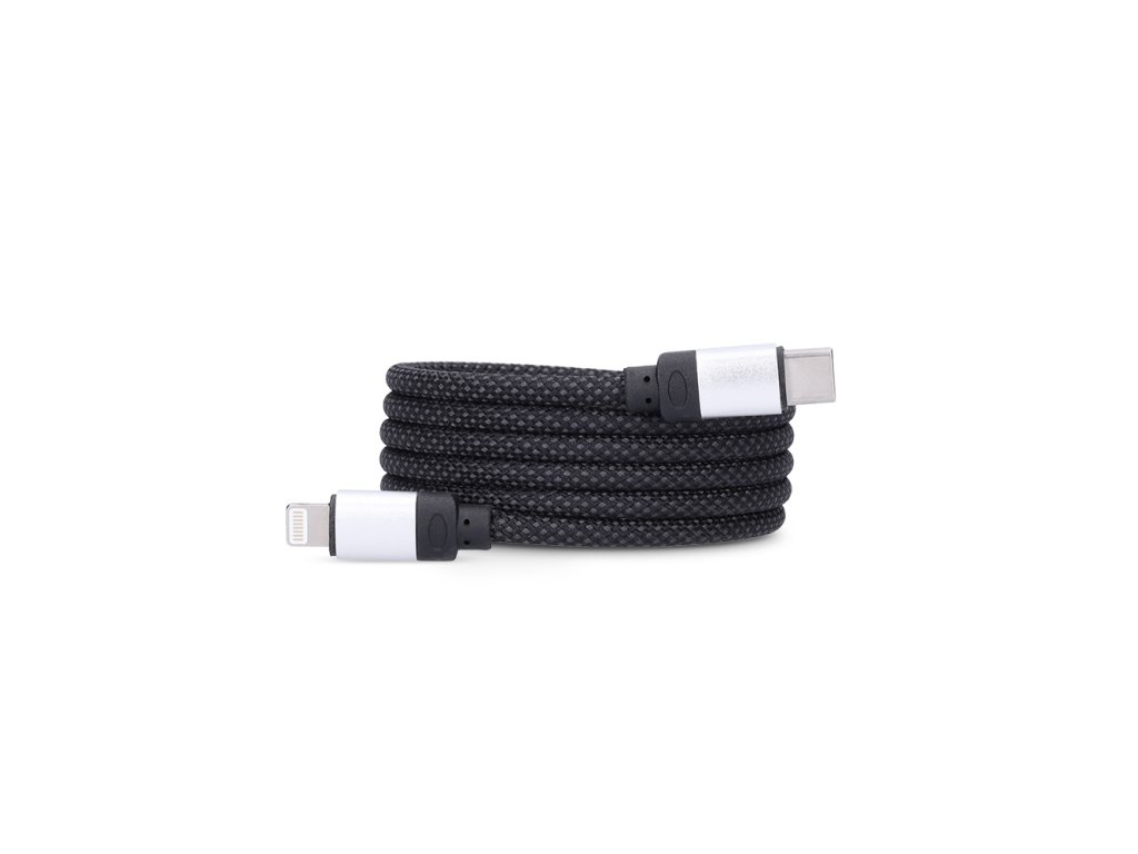 Solight magnetický USB-C/Lightning kábel, USB-C konektor - Lightning konektor, 1m