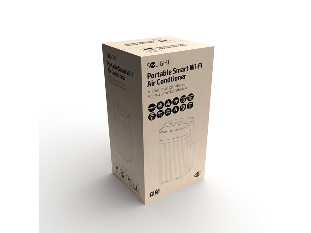 Solight mobilná klimatizácia 12000 BTU, smart WiFi, chladenie, odvlhčovanie, ventilátor