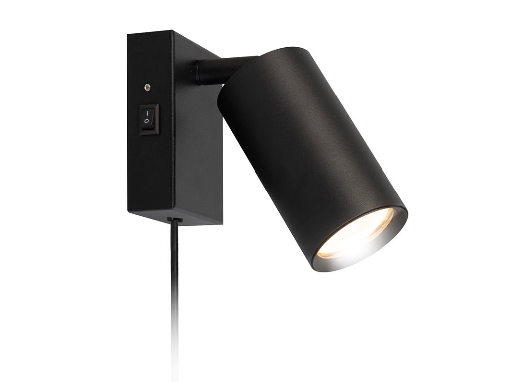 Solight nástenná lampička CELE, 1x GU10, čierna