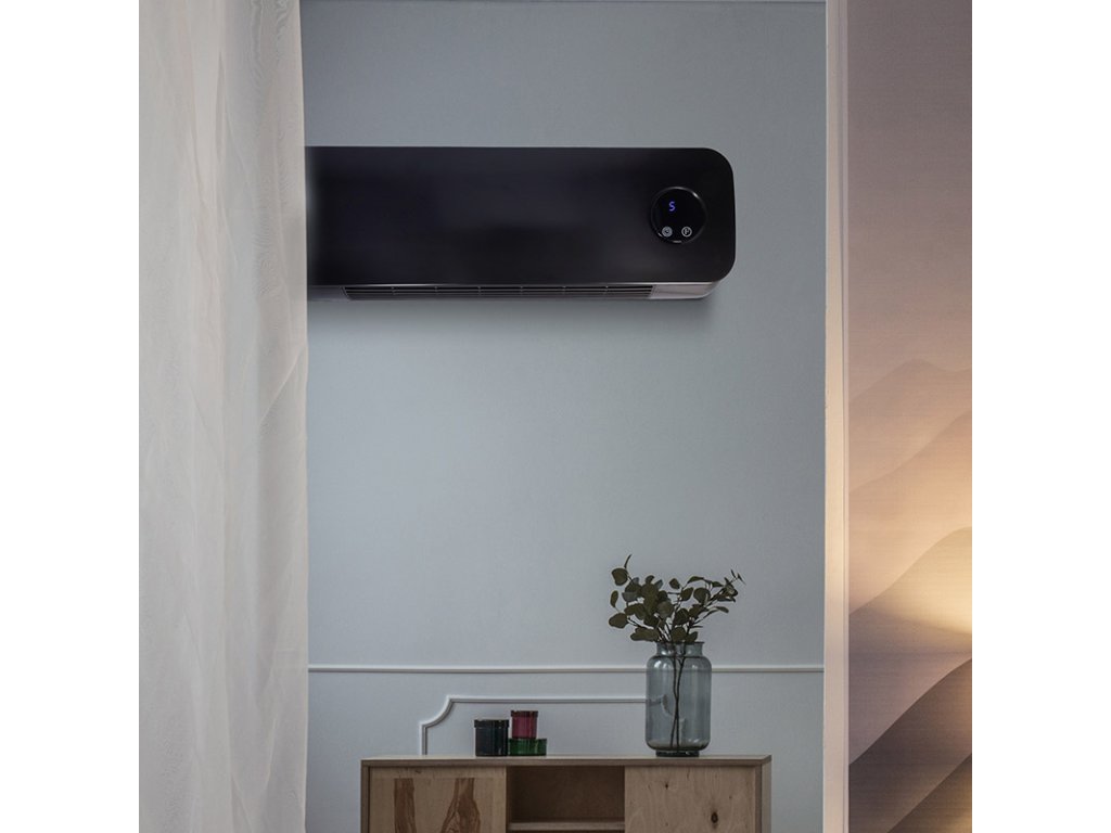 Solight nástenný keramický ohrievač, 2000 W, čierne
