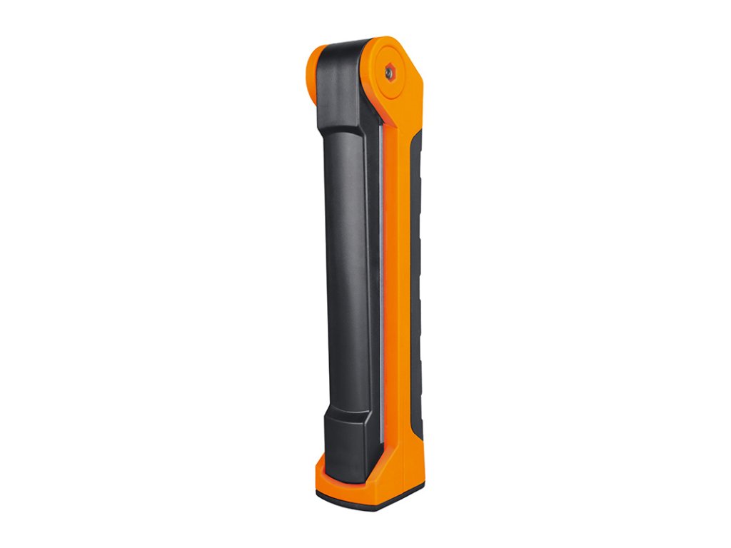 Solight pracovná nabíjacia LED lampa, 500lm + 70lm, COB, Li-Ion, USB, čiernooranžová
