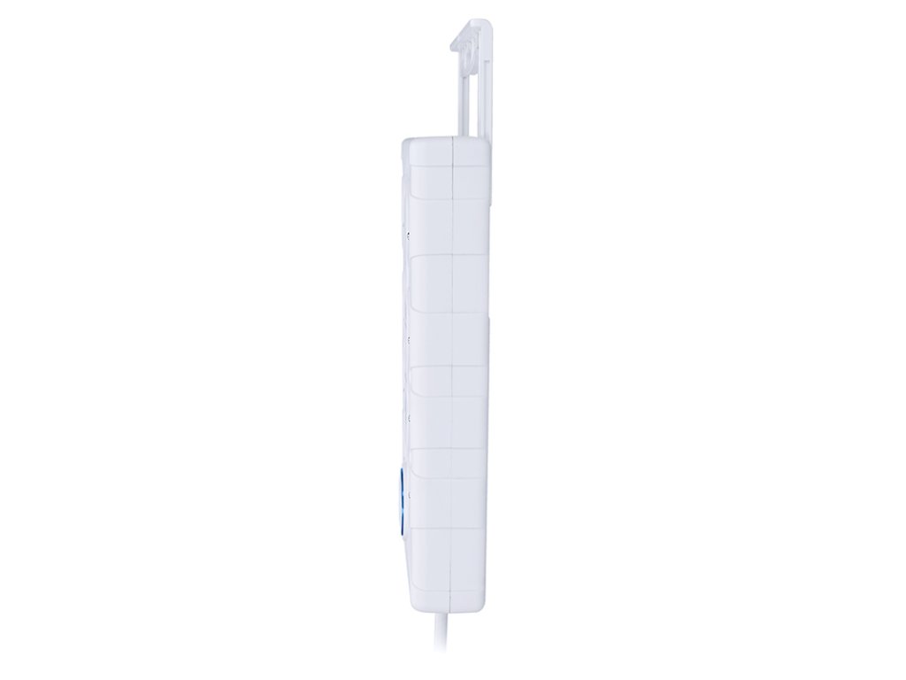 Solight prepäťová ochrana, 8z, USB A+C, 2m, biela