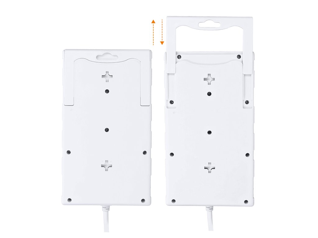 Solight prepäťová ochrana, 8z, USB A+C, 2m, biela