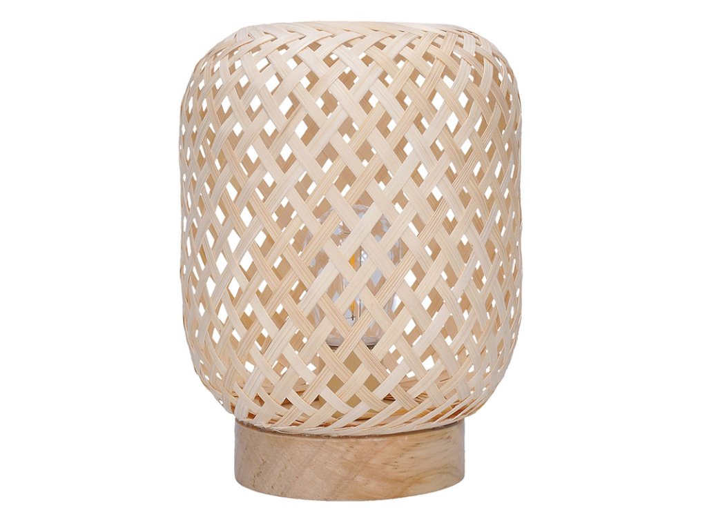 Solight ratanová LED lampáš s LED žiarovkou, teplá biela, 2x AAA, 19cm