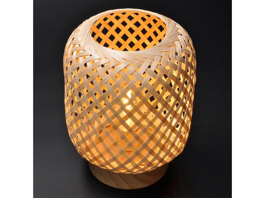 Solight ratanová LED lampáš s LED žiarovkou, teplá biela, 2x AAA, 19cm