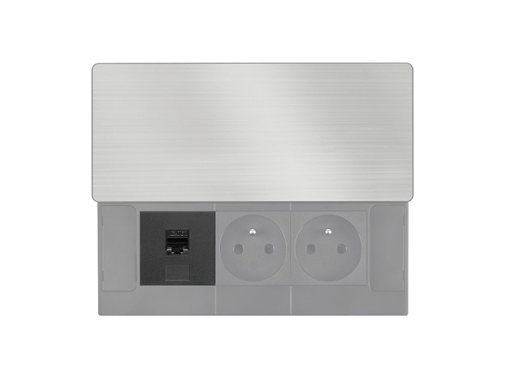 Solight RJ45 Cat6 doplnkový modul pre vstavané zásuvky série PP128
