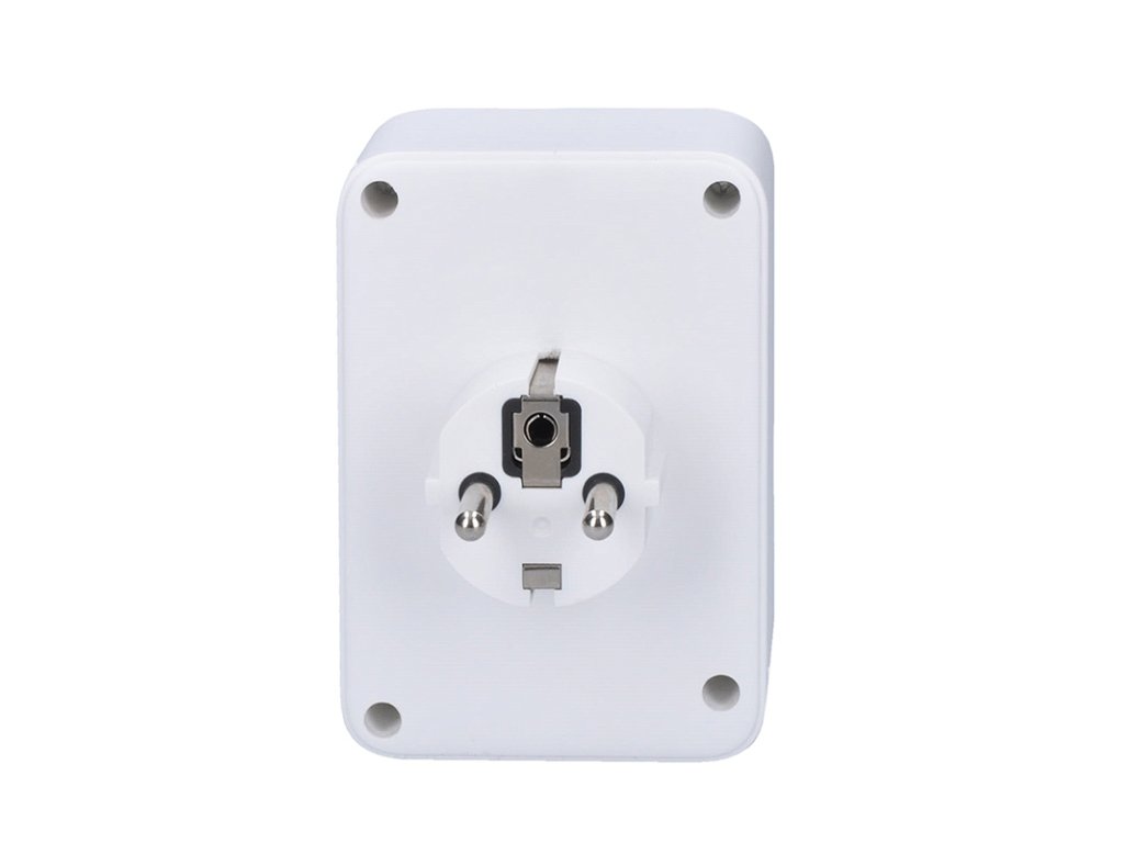 Solight rozbočovač, 1x 16A + 2x 2,5A, 2xUSB A+C, biely, vypínač
