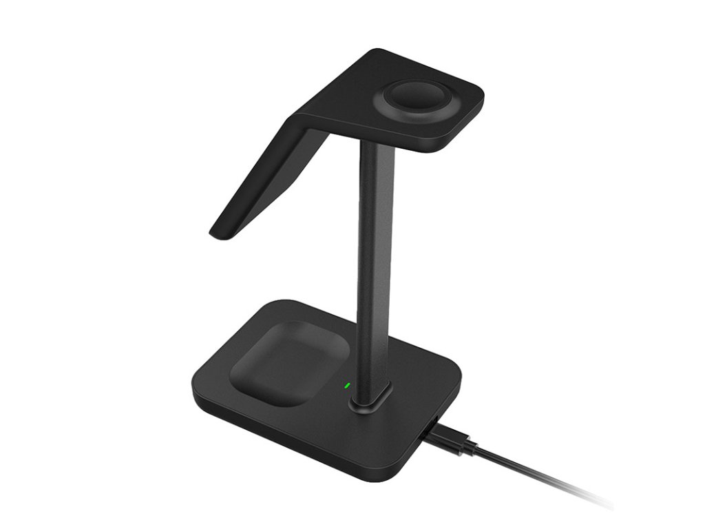 Solight stolová nabíjačka 3v1, Qi2, MagSafe kompatibilná