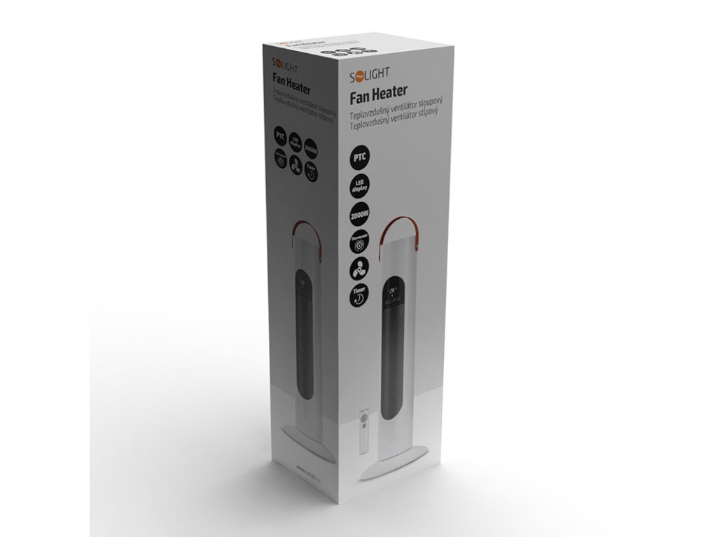 Solight teplovzdušný ventilátor stĺpový 2000W