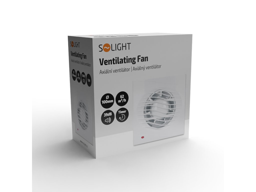 Solight ventilátor do kúpeľne