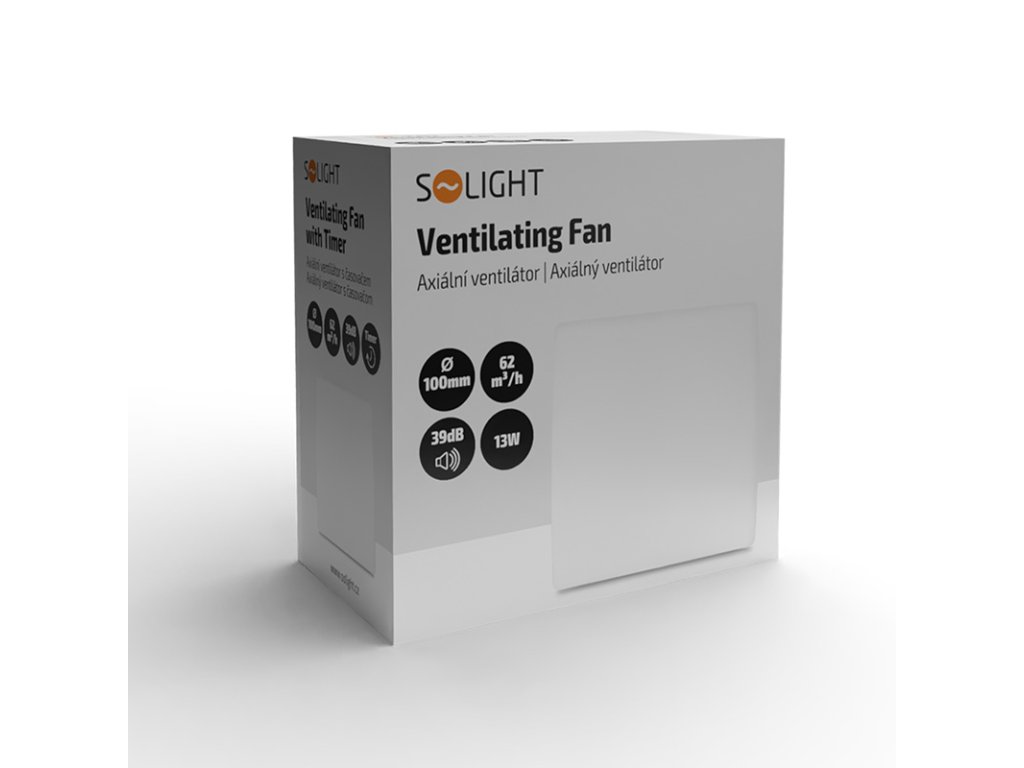 Solight ventilátor do kúpeľne