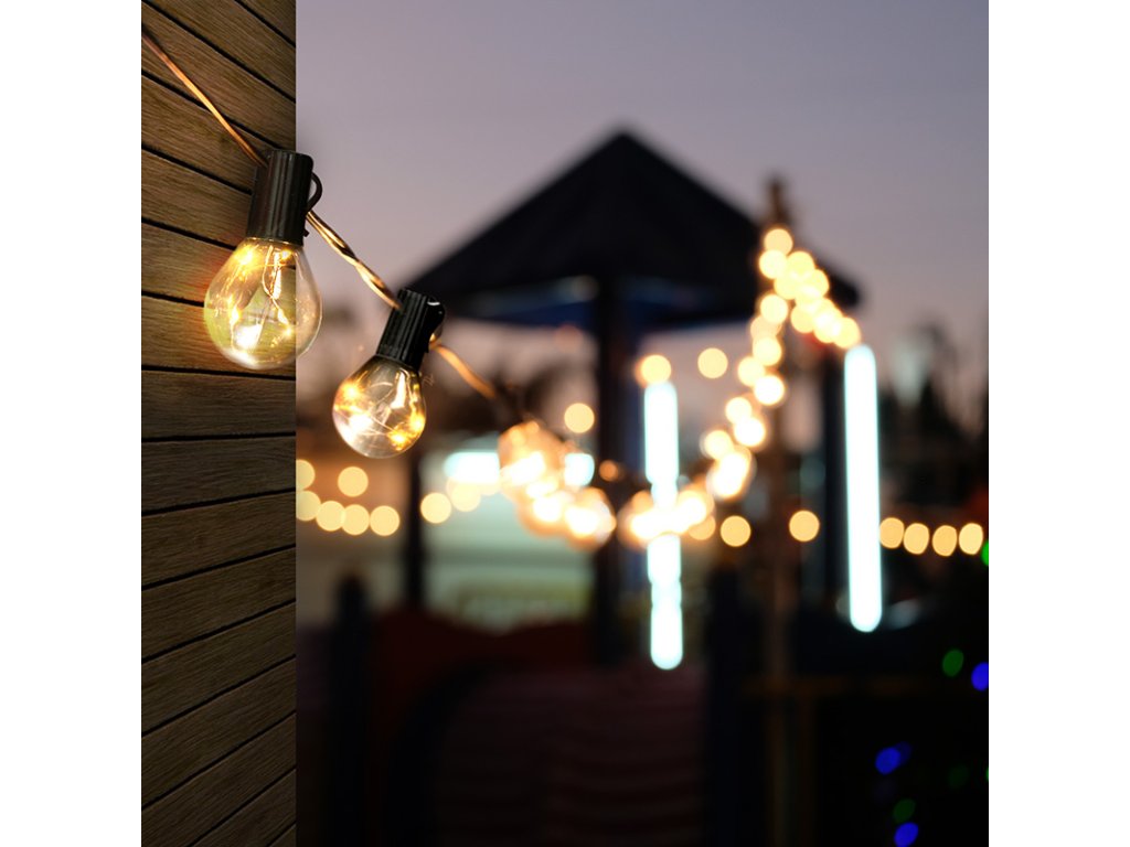 Solight vonkajšia reťaz s dekoratívnym LED žiarovkami, 10x micro LED žiarovka, 3m, 3xAA
