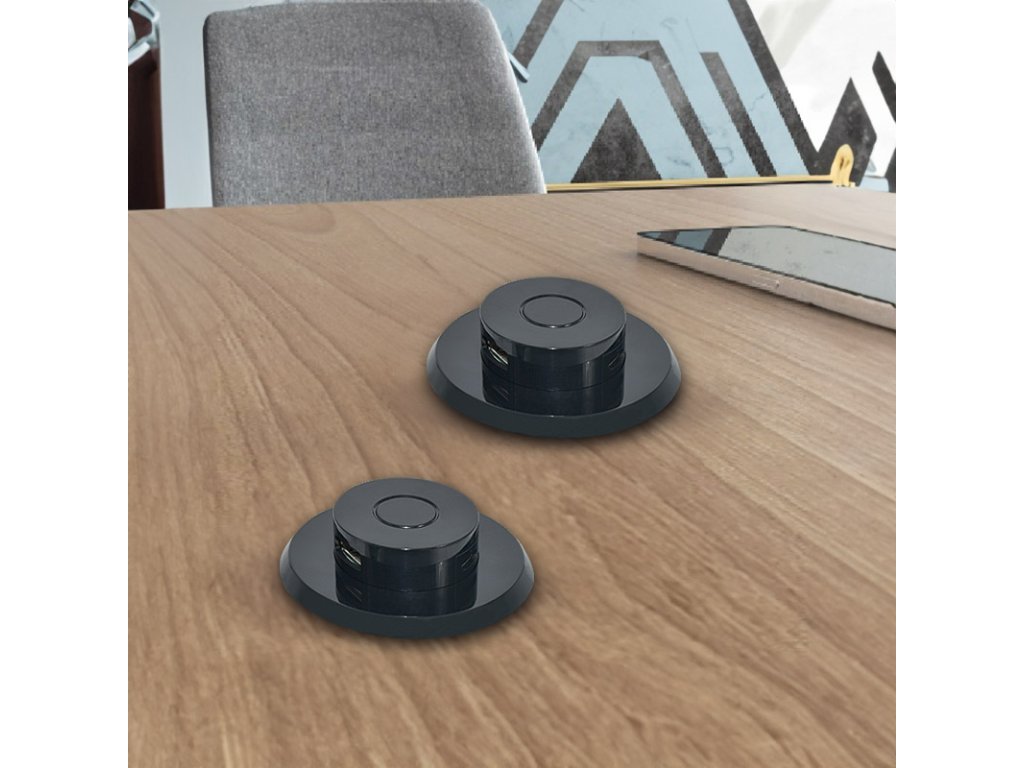 Solight výsuvná nabíjačka USB A+C 24W PD, čierna