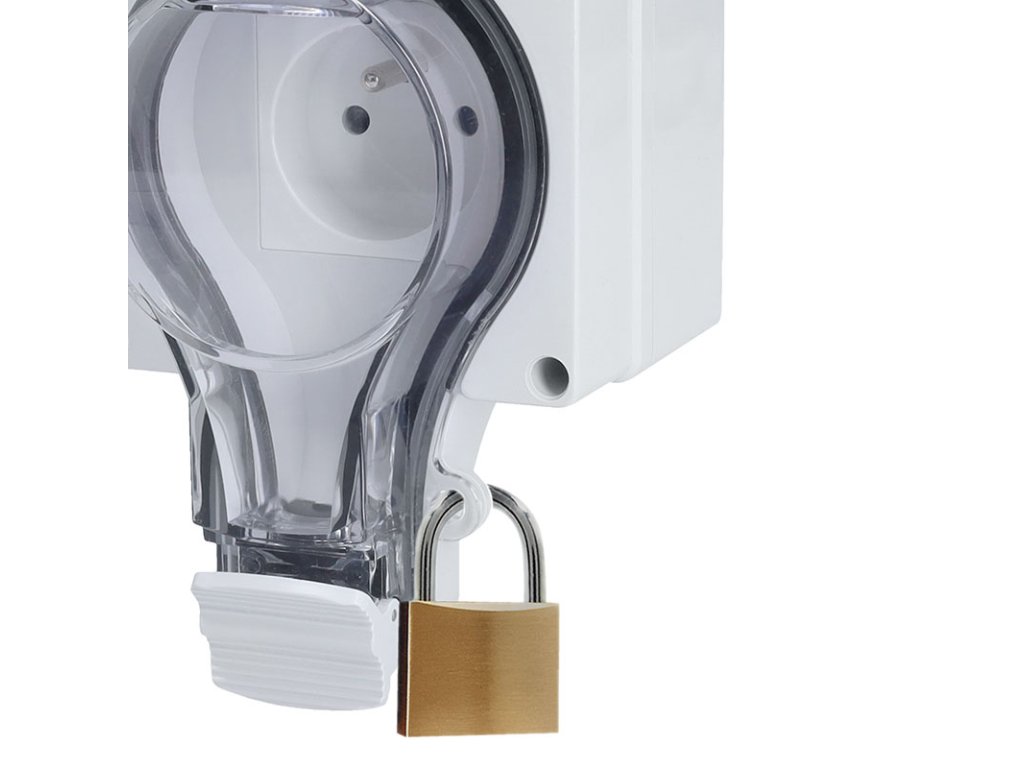 Solight zásuvka IP66 s vypínačom, vodotesná a prachotesná
