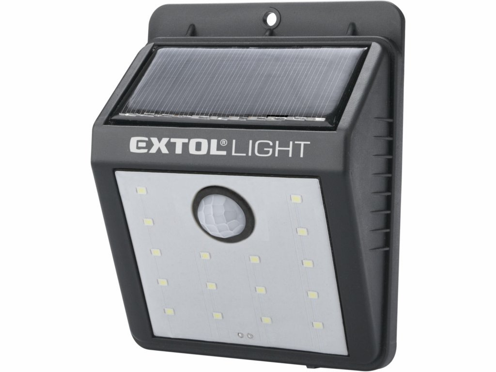 Svietidlo LED solárne s pohybovým senzorom, 16xLED, 120 lm, IPX4, EXTOL LIGHT