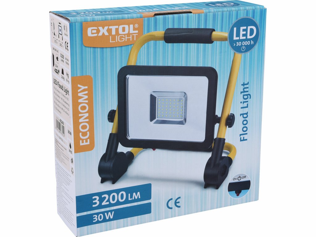 Svietidlo pracovné 30W so stojanom, 42x LED, 3200lm, IP65, EXTOL LIGHT