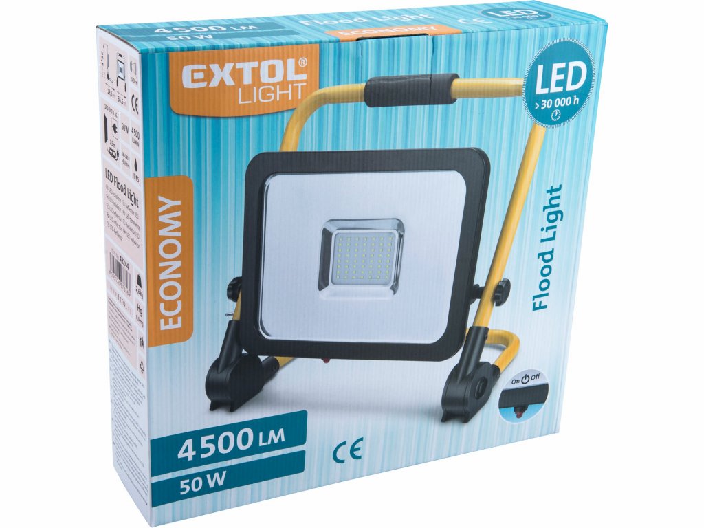 Svietidlo pracovné 50W so stojanom, 42x LED, 4500lm, IP65, EXTOL LIGHT