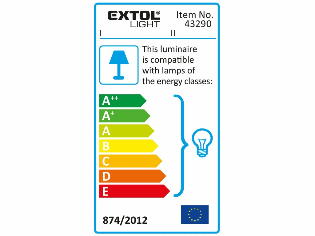 Svietidlo pracovné IP20, max. 60W, 230V, 5m kábel, EXTOL LIGHT