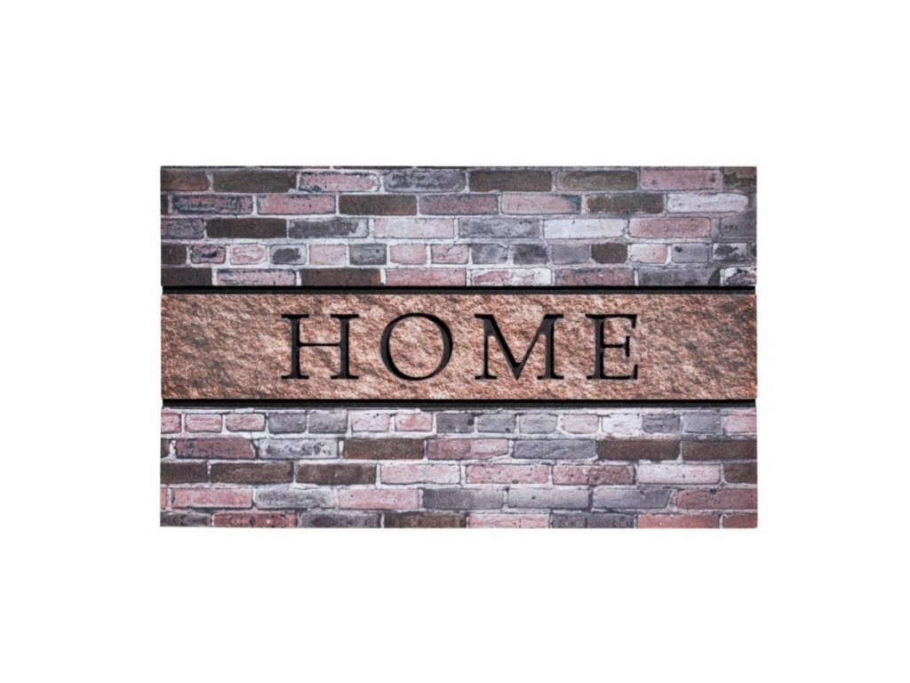 Vonkajšia čistiaca vstupná rohož FLOMA Residence Home Bricks - dĺžka 45 cm, šírka 75 cm, výška 0,9 cm