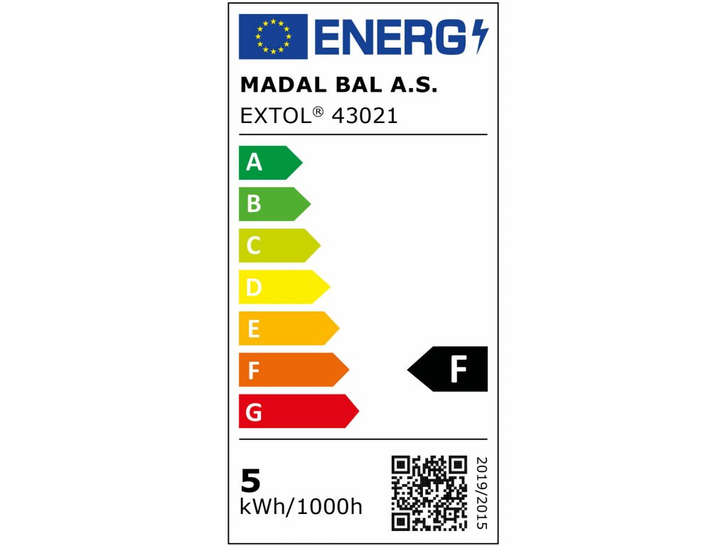 Žiarovka LED mini, 5W, 410lm, E14, 2800K, Ø 45mm, EXTOL LIGHT