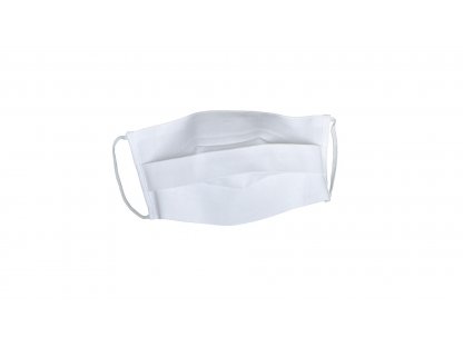 4CARS Dvojvrstvové ochranné bavlnené rúško biele  s gumičkou 1ks - menšie