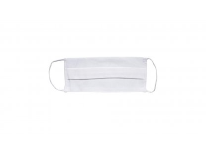 4CARS Dvojvrstvové ochranné bavlnené rúško biele  s gumičkou 1ks - väčšie