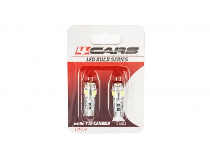 4CARS LED ŽIAROVKA 5LED 12V CANBUS 5050SMD T10