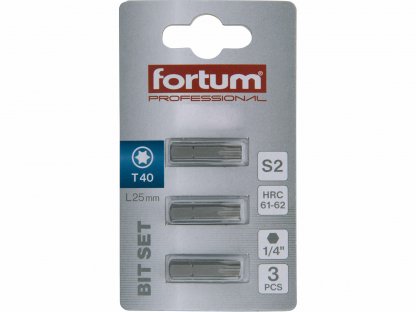 Bit torx 3ks, T 40x25mm, S2, FORTUM