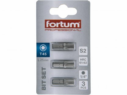 Bit torx 3ks, T 45x25mm, S2, FORTUM