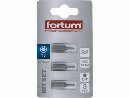 Bit torx 3ks, T 7x25mm, S2, FORTUM