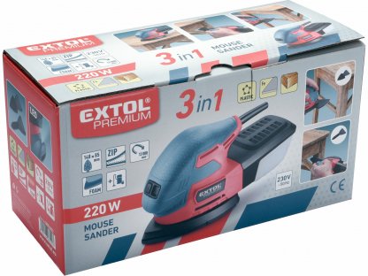 Brúska vibračná deltová, príkon 220W, EXTOL PREMIUM