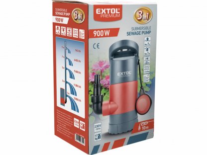 Čerpadlo kalové, 3v1, príkon 900W, 13000 l/h, EXTOL PREMIUM