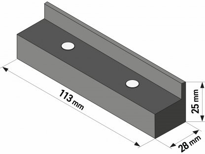 Čeľuste plastové pre zverák, 113mm, magnet, TPU, EXTOL PREMIUM