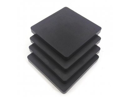 Čierna EPDM gumová ochranná univerzálna podložka FLOMA - 10 x 10 x 1 cm