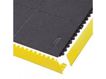 Čierna gumová priemyselná rohož Cushion Ease Solid ESD - 91 x 91 x 1,9 cm